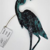 Copper Heron Wall Art