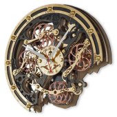 Steampunk Wall Clock With Moving Gears