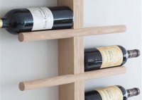 Dark Wood Wall Mounted Wine Rack