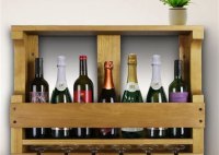 Wooden Wall Mounted Wine Glass Rack