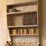 Antique Wooden Plate Rack Wall Mount