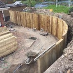 Build Curved Timber Retaining Wall