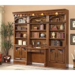 Library Wall Bookcase With Desk