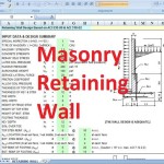 Masonry Retaining Wall Design Spreadsheet Xls