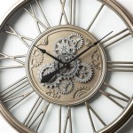 Wall Clock With Visible Moving Gears